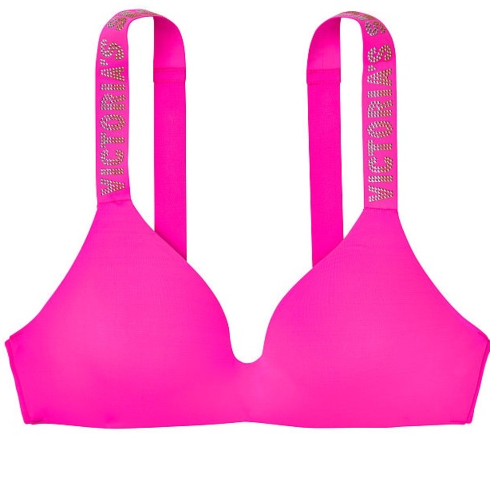 Embellished Strap Lightly Lined Wireless Bra